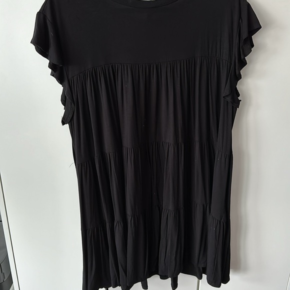 Francesca’s Alya Mini Babydoll Black Tiered Ruffle Dress - Picture 4 of 4